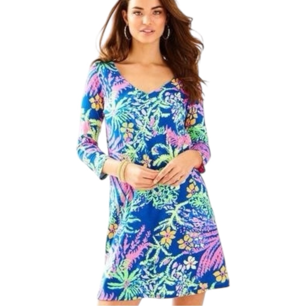 Lilly Pulitzer Erin Dress in Indigo All A Glow Sz XL